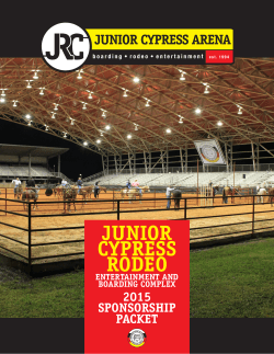 Sponsorship - Junior Cypress Arena