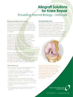 Allograft Solutions for Knee Repair