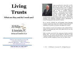Living Trusts â What are they?