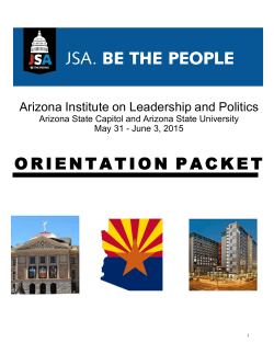 2015 Arizona Institute Orientation Packet