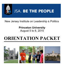 2015 New Jersey Institute Orientation Packet