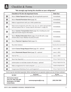 2015 Summer School Forms Packet