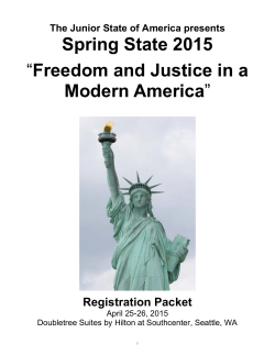 Spring State 2015 âFreedom and Justice in a Modern Americaâ