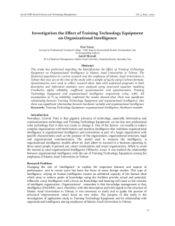 Investigation the Effect of Training Technology Equipment on