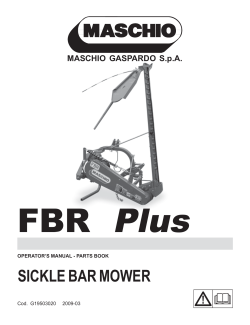 Gaspardo FBR Plus manual