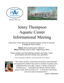 JTAC Info Night - Jenny Thompson Aquatic Center