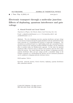 Electronic transport through a molecular junction: Effects of
