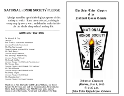 National Honor Society Pledge