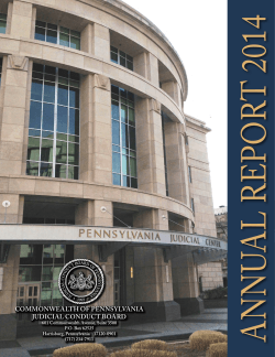2014 Annual Report - Judicial Conduct Board of Pennsylvania
