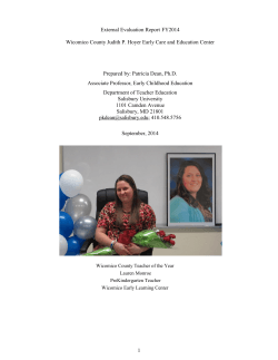 External Evaluation Report 2014 Final - Judy Center