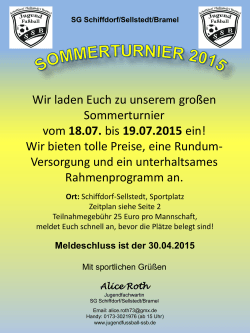 19.07.2015 - Jugendfussball Schiffdorf/Sellstedt/Bramel
