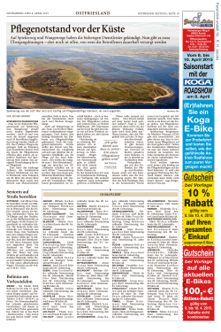 Ostfriesen-Zeitung, Ausgabe: Emden, vom: Samstag, 4. April 2015