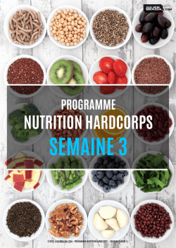 Programme NUTRITION HARDCORPS_Semaine 3