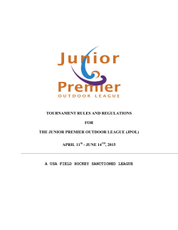 JPOL Rules 2015 - Junior Premier Hockey