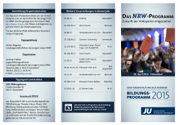 Das NRW-Programm - Junge Union NRW