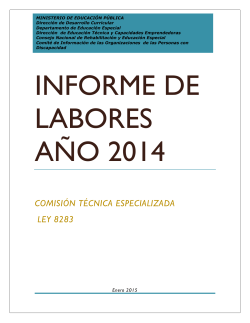 Informe Anual 2014-ley 8283 - JUNTAS