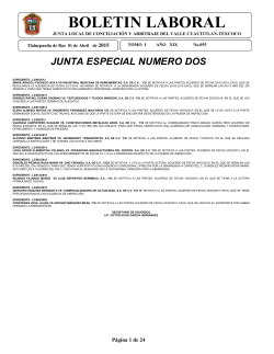 BOLETIN LABORAL - Junta Texcoco - Gobierno del Estado de MÃ©xico