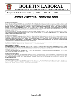 boletin laboral - Junta Local de ConciliaciÃ³n y Arbitraje del Valle