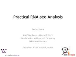 Practical RNA-seq Analysis - Bioinformatics and Research Computing