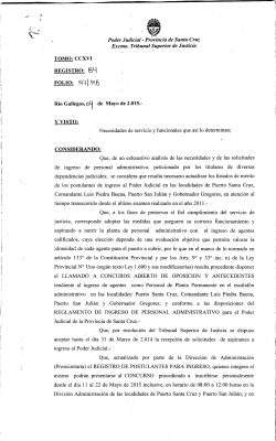 ResoluciÃ³n - Poder Judicial de la Provincia de Santa Cruz