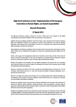 Brussels Declaration