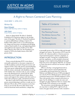 A Right to Person-Centered Planning