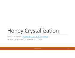 Honey Crystallization Presentation for the 2015