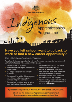 Indigenous Australian Government Apprenticeships