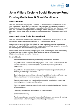 CSR Fund Guidelines and Conditions