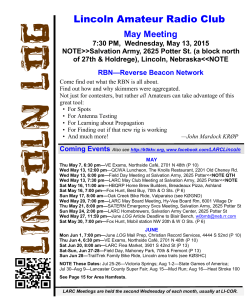 May Meeting - Lincoln Amateur Radio Club