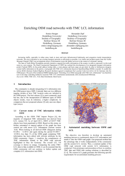 Enriching OSM road networks with TMC LCL information