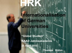Internationalisation of German Universities
