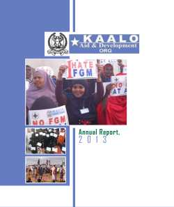 Annual Report, 2013 - Kaalo Aid and Development