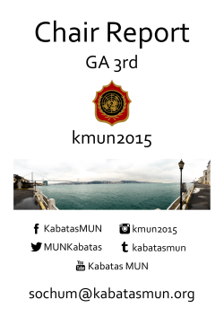 ga-3 sochum - Kabatas Model United Nations Conference