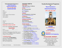 FDP Brochure - Kalasalingam University