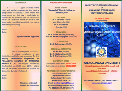 Brochure - Kalasalingam University