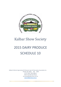 Section 10 Dairy Produce