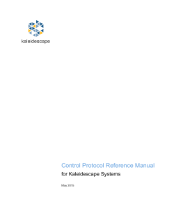 Kaleidescape System Control Protocol Reference Manual