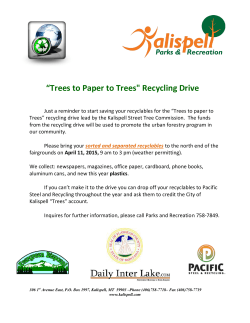 âTrees to Paper to Trees" Recycling Drive