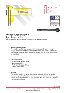 Wedge Anchor KDK-F hot dip galvanized