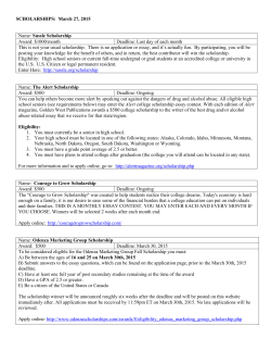 SCHOLARSHIPS - Kennewick School District