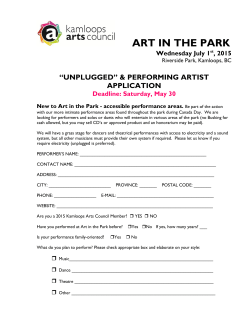 ART IN THE PARK - Kamloops Arts Council