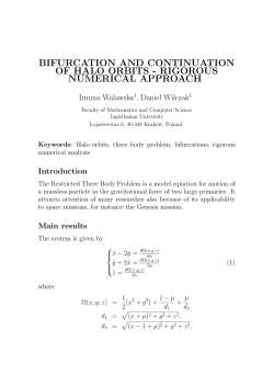 bifurcation and continuation of halo orbits - rigorous