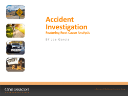 Accident Investigation - Kansas Chapter of PRIMA