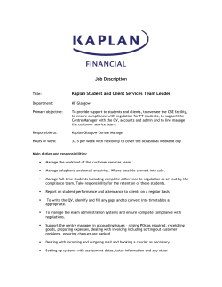 Job Description Kaplan Student and Client