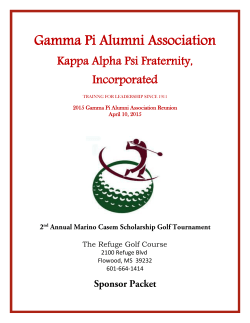 Sponsor Packet - The Gamma Pi Alumni Association