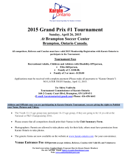 2015 Grand Prix #1 Tournament Sunday, April 26