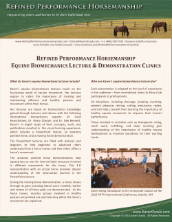 RPH Equine Biomechanics Lecture and Demonstration Handout