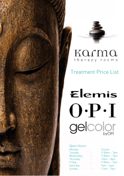 Treatment Price List - Karma Therapy Rooms