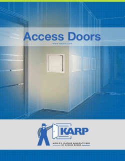 Access Doors - Karp Associates, Inc.